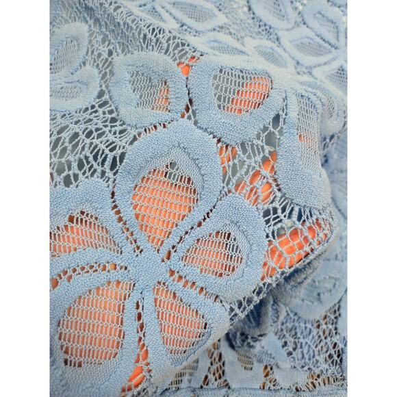 Lilly Pulitzer Ophelia Zanzibar Blue Flower Lace Bell Sleeve Above Knee S Dress - Picture 2 of 7